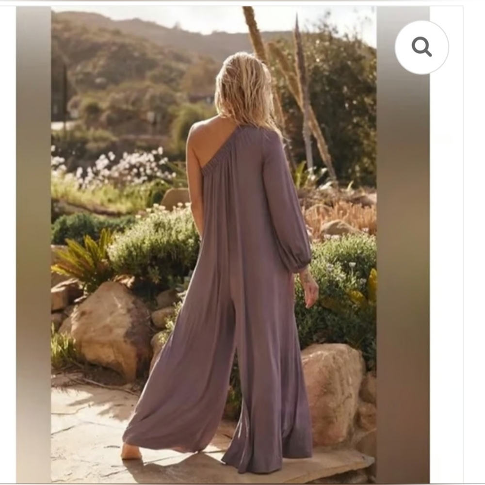 Lavender Wide-Leg Overall